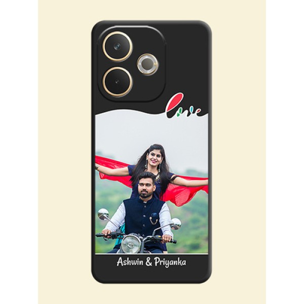 Fall in Love Pattern with Picture on Photo On Space Black Custom Soft Matte Mobile Back Cover - Oppo A5 Pro 5G Fall in Love Pattern with Picture on Photo On Space Black Custom Soft Matte Mobile Back Cover - Oppo A5 Pro 5G