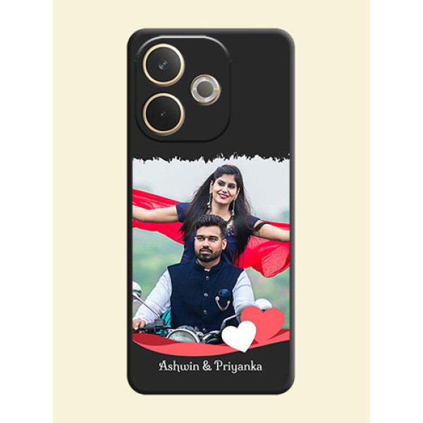 Pin Color Love Shaped Ribbon Design with Text On Space Black Custom Soft Matte Mobile Back Cover - Oppo A5 Pro 5G Pin Color Love Shaped Ribbon Design with Text On Space Black Custom Soft Matte Mobile Back Cover - Oppo A5 Pro 5G