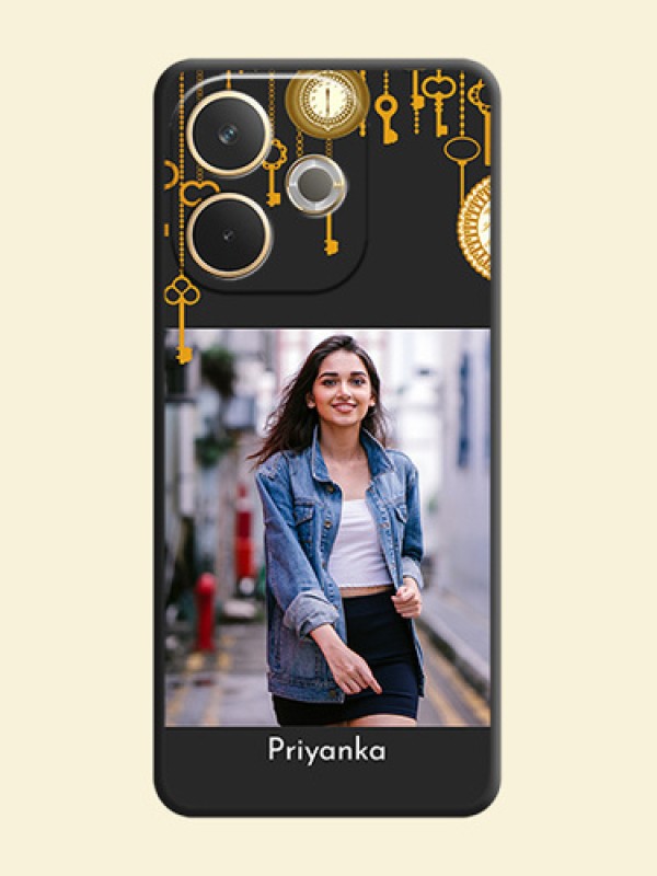 Decorative Design with Text On Space Black Custom Soft Matte Mobile Back Cover - Oppo A5 Pro 5G