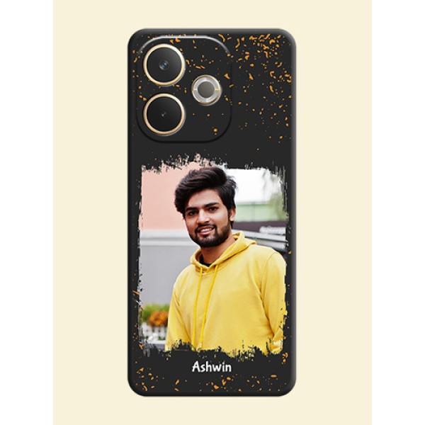 Spray Free Design on Photo On Space Black Custom Soft Matte Mobile Back Cover - Oppo A5 Pro 5G