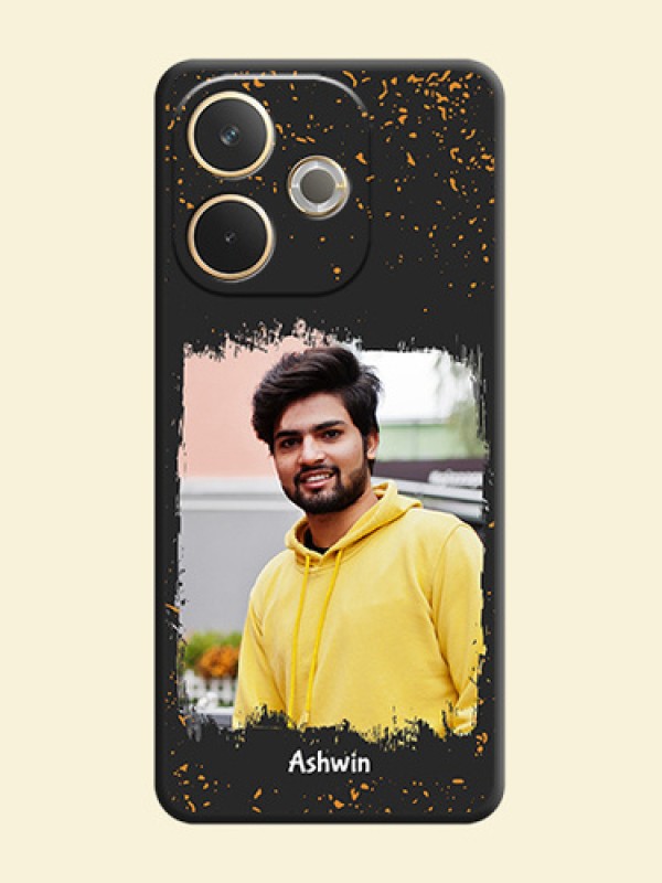 Spray Free Design on Photo On Space Black Custom Soft Matte Mobile Back Cover - Oppo A5 Pro 5G