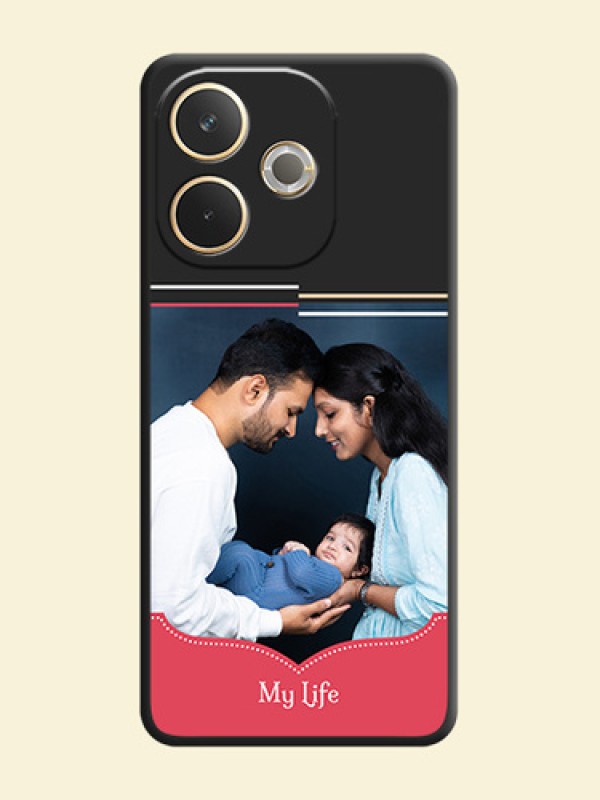 Classic Plain Design with Name On Space Black Custom Soft Matte Mobile Back Cover - Oppo A5 Pro 5G