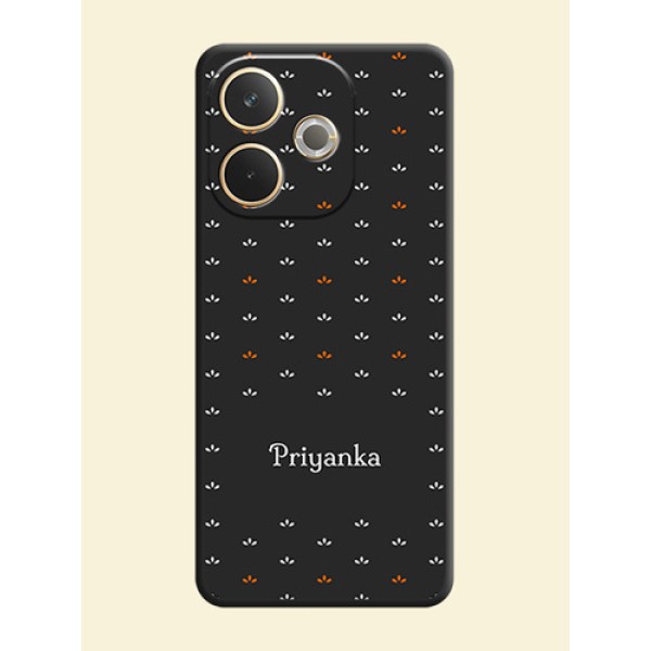 Simple Pattern With Custom Text On Space Black Custom Soft Matte Mobile Back Cover - Oppo A5 Pro 5G Simple Pattern With Custom Text On Space Black Custom Soft Matte Mobile Back Cover - Oppo A5 Pro 5G
