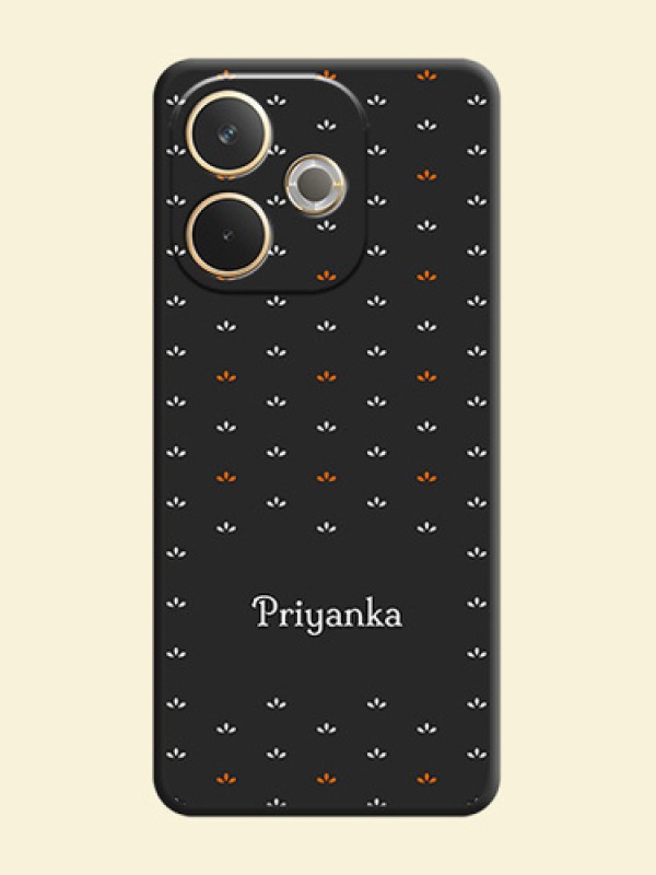 Simple Pattern With Custom Text On Space Black Custom Soft Matte Mobile Back Cover - Oppo A5 Pro 5G