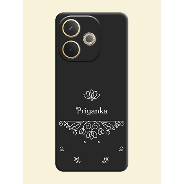 Lotus Garden Custom Text On Space Black Custom Soft Matte Mobile Back Cover - Oppo A5 Pro 5G Lotus Garden Custom Text On Space Black Custom Soft Matte Mobile Back Cover - Oppo A5 Pro 5G
