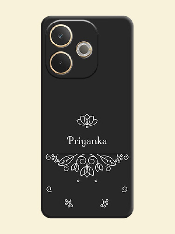 Lotus Garden Custom Text On Space Black Custom Soft Matte Mobile Back Cover - Oppo A5 Pro 5G