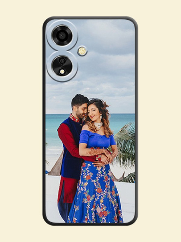 Full Single Pic Upload On Space Black Custom Soft Matte Mobile Back Cover - Oppo A59 5G