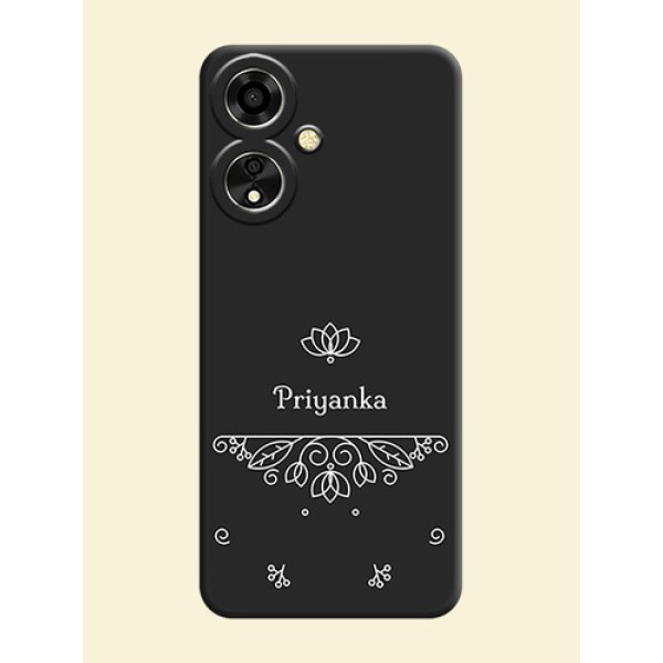 Lotus Garden Custom Text On Space Black Custom Soft Matte Mobile Back Cover - Oppo A59 5G Lotus Garden Custom Text On Space Black Custom Soft Matte Mobile Back Cover - Oppo A59 5G