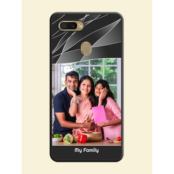 Mixed Wave Lines on Photo on Space Black Soft Matte Mobile Cover - Oppo A5s Mixed Wave Lines on Photo on Space Black Soft Matte Mobile Cover - Oppo A5s