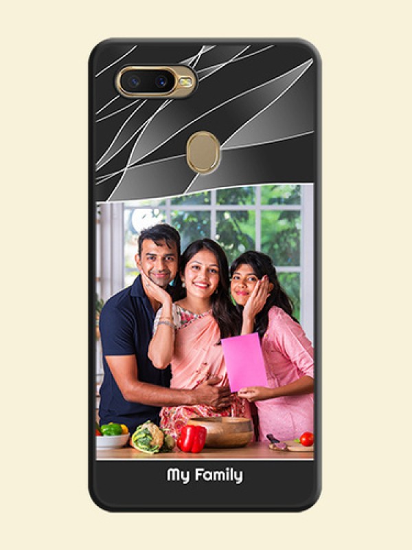 Mixed Wave Lines on Photo on Space Black Soft Matte Mobile Cover - Oppo A5s