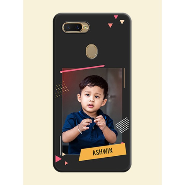 Photo Frame with Triangle Small Dots on Photo on Space Black Soft Matte Back Cover - Oppo A5s Photo Frame with Triangle Small Dots on Photo on Space Black Soft Matte Back Cover - Oppo A5s