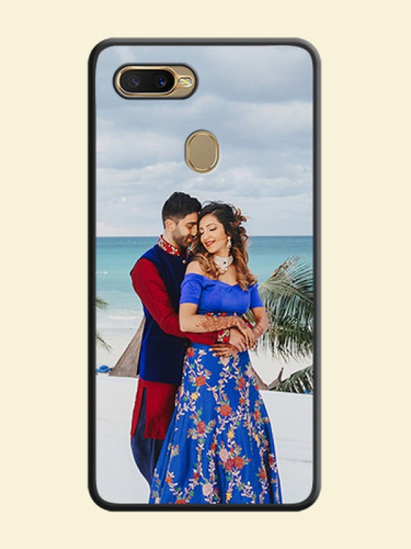 Full Single Pic Upload On Space Black Personalized Soft Matte Phone Covers -Oppo A5S