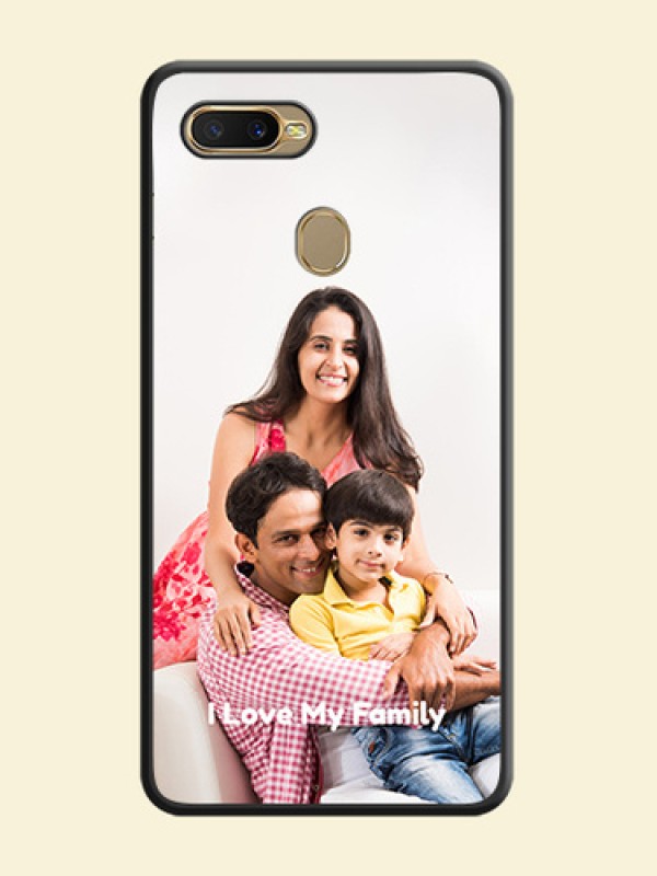 Full Single Pic Upload With Text On Space Black Personalized Soft Matte Phone Covers -Oppo A5S