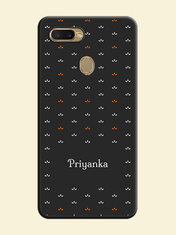 Simple Pattern With Custom Text On Space Black Personalized Soft Matte Phone Covers -Oppo A5S