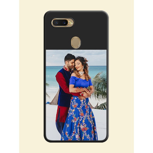 Image Upload With Space Black Color On Custom Soft Matte Mobile Back Cover - Oppo A5S Image Upload With Space Black Color On Custom Soft Matte Mobile Back Cover - Oppo A5S