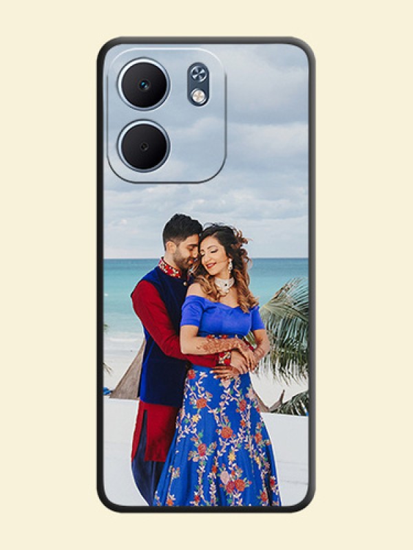 Full Single Pic Upload On Space Black Custom Soft Matte Mobile Back Cover - Oppo A5X 4G