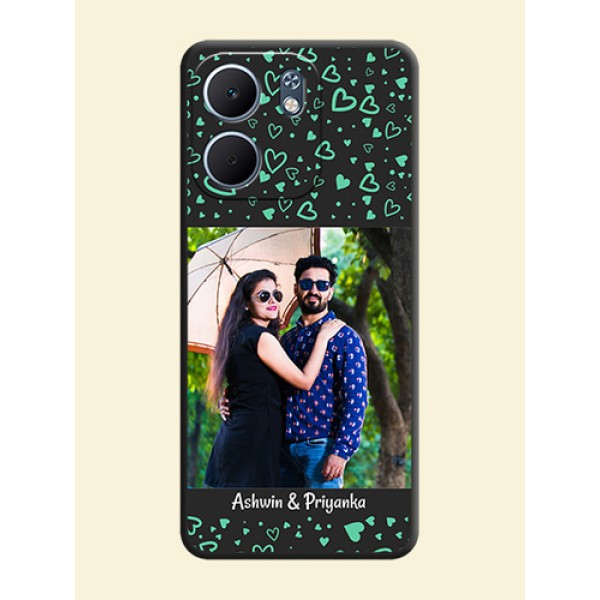Sea Green Indefinite Love Pattern on Photo On Space Black Custom Soft Matte Mobile Back Cover - Oppo A5x 5G Sea Green Indefinite Love Pattern on Photo On Space Black Custom Soft Matte Mobile Back Cover - Oppo A5x 5G