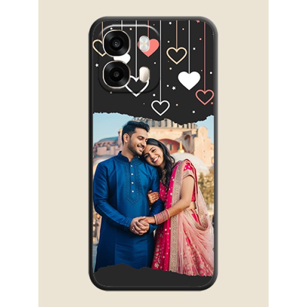 Love Hangings with Splash Wave Picture On Space Black Custom Soft Matte Mobile Back Cover - Oppo A6 Pro 5G