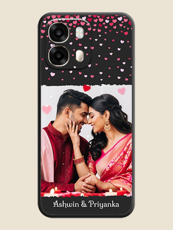 Fall in Love with Your Partner on Photo On Space Black Custom Soft Matte Mobile Back Cover - Oppo A6 Pro 5G