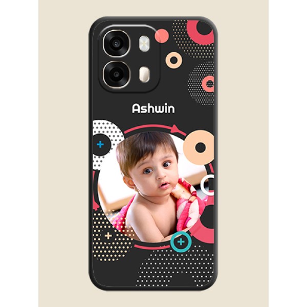 Multicoloured Round Image On Space Black Custom Soft Matte Mobile Back Cover - Oppo A6 Pro 5G Multicoloured Round Image On Space Black Custom Soft Matte Mobile Back Cover - Oppo A6 Pro 5G