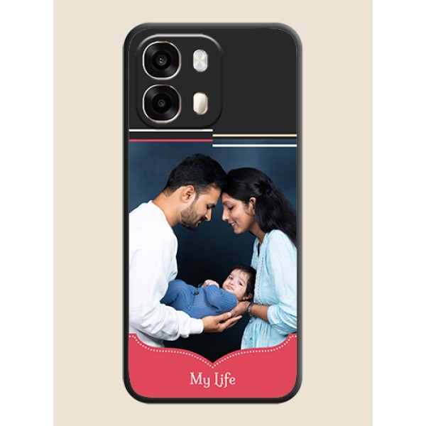 Classic Plain Design with Name On Space Black Custom Soft Matte Mobile Back Cover - Oppo A6 Pro 5G Classic Plain Design with Name On Space Black Custom Soft Matte Mobile Back Cover - Oppo A6 Pro 5G