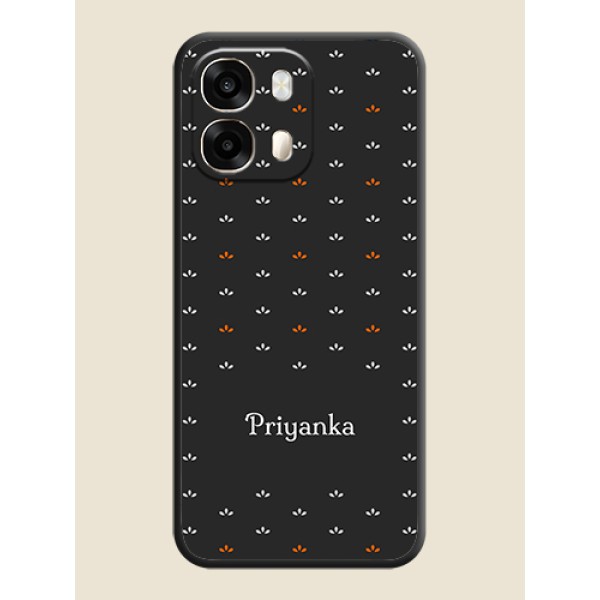 Simple Pattern With Custom Text On Space Black Custom Soft Matte Mobile Back Cover - Oppo A6 Pro 5G Simple Pattern With Custom Text On Space Black Custom Soft Matte Mobile Back Cover - Oppo A6 Pro 5G