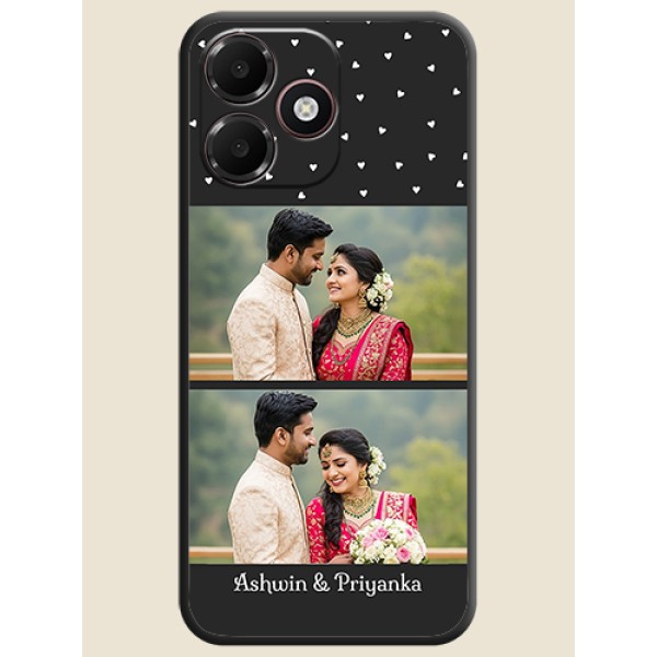 Miniature Love Symbols with Name On Space Black Custom Soft Matte Mobile Back Cover - Oppo A6c 4G Miniature Love Symbols with Name On Space Black Custom Soft Matte Mobile Back Cover - Oppo A6c 4G