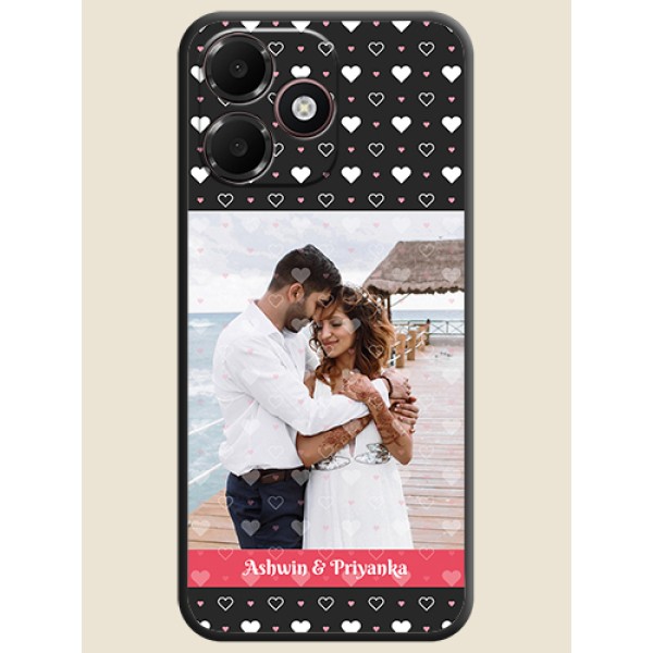 White Color Love Symbols with Text Design on Photo On Space Black Custom Soft Matte Mobile Back Cover - Oppo A6c 4G White Color Love Symbols with Text Design on Photo On Space Black Custom Soft Matte Mobile Back Cover - Oppo A6c 4G