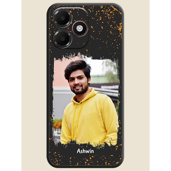 Spray Free Design on Photo On Space Black Custom Soft Matte Mobile Back Cover - Oppo A6c 4G Spray Free Design on Photo On Space Black Custom Soft Matte Mobile Back Cover - Oppo A6c 4G
