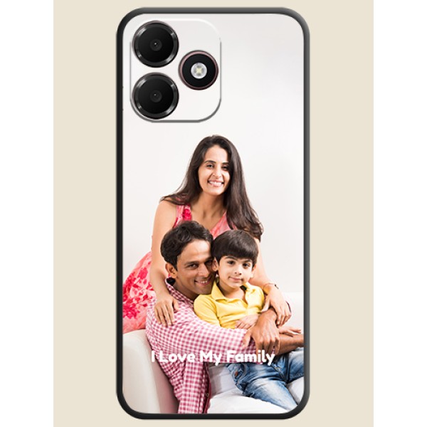 Full Single Pic Upload With Text On Space Black Custom Soft Matte Mobile Back Cover - Oppo A6c 4G Full Single Pic Upload With Text On Space Black Custom Soft Matte Mobile Back Cover - Oppo A6c 4G