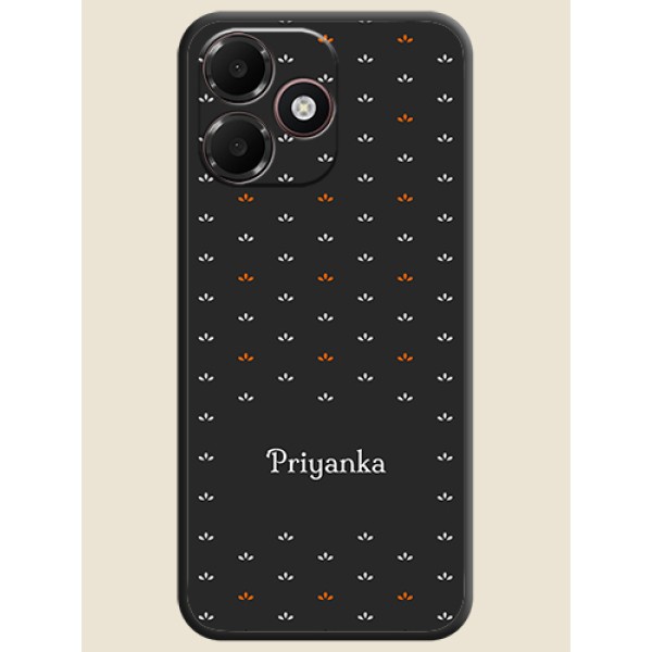 Simple Pattern With Custom Text On Space Black Custom Soft Matte Mobile Back Cover - Oppo A6c 4G Simple Pattern With Custom Text On Space Black Custom Soft Matte Mobile Back Cover - Oppo A6c 4G