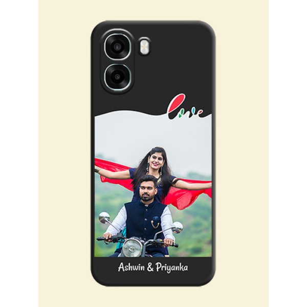 Fall in Love Pattern with Picture on Photo On Space Black Custom Soft Matte Mobile Back Cover - Oppo A6x 4G Fall in Love Pattern with Picture on Photo On Space Black Custom Soft Matte Mobile Back Cover - Oppo A6x 4G