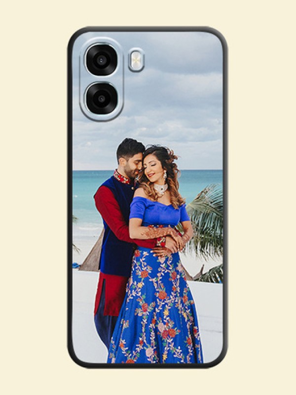 Full Single Pic Upload On Space Black Custom Soft Matte Mobile Back Cover - Oppo A6x 4G