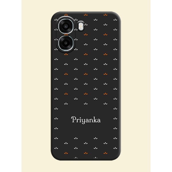 Simple Pattern With Custom Text On Space Black Custom Soft Matte Mobile Back Cover - Oppo A6x 4G Simple Pattern With Custom Text On Space Black Custom Soft Matte Mobile Back Cover - Oppo A6x 4G