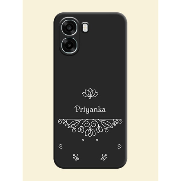 Lotus Garden Custom Text On Space Black Custom Soft Matte Mobile Back Cover - Oppo A6x 4G Lotus Garden Custom Text On Space Black Custom Soft Matte Mobile Back Cover - Oppo A6x 4G