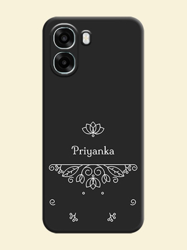 Lotus Garden Custom Text On Space Black Custom Soft Matte Mobile Back Cover - Oppo A6x 4G