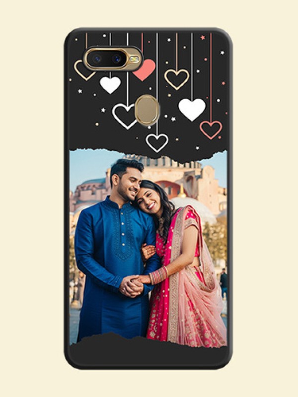 Love Hangings with Splash Wave Picture on Space Black Custom Soft Matte Phone Back Cover - Oppo A7