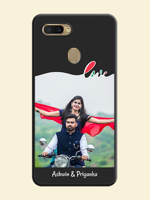 Fall in Love Pattern with Picture on Photo on Space Black Soft Matte Mobile Case - Oppo A7