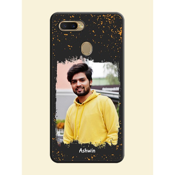 Spray Free Design on Photo on Space Black Soft Matte Phone Cover - Oppo A7 Spray Free Design on Photo on Space Black Soft Matte Phone Cover - Oppo A7