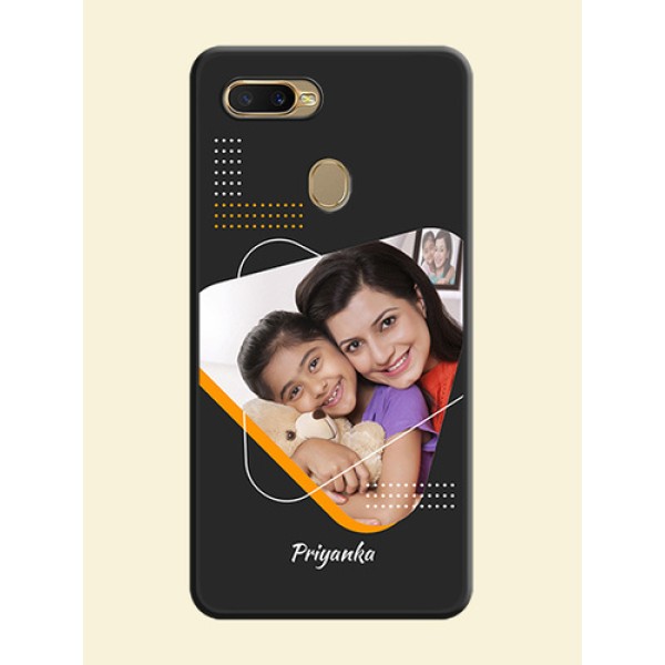 Yellow Triangle on Photo on Space Black Soft Matte Phone Cover - Oppo A7 Yellow Triangle on Photo on Space Black Soft Matte Phone Cover - Oppo A7