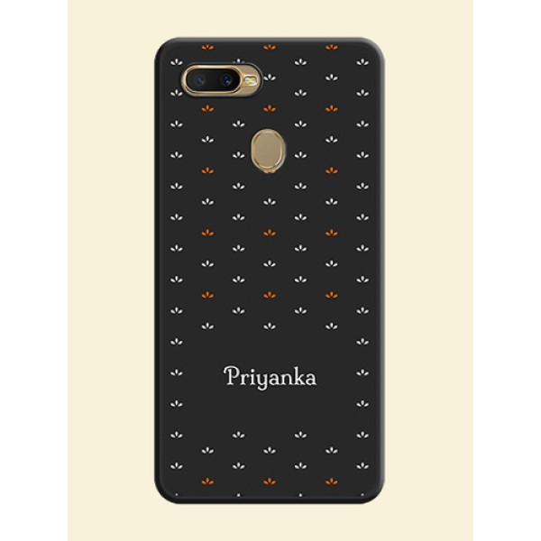 Simple Pattern With Custom Text On Space Black Personalized Soft Matte Phone Covers -Oppo A7 Simple Pattern With Custom Text On Space Black Personalized Soft Matte Phone Covers -Oppo A7