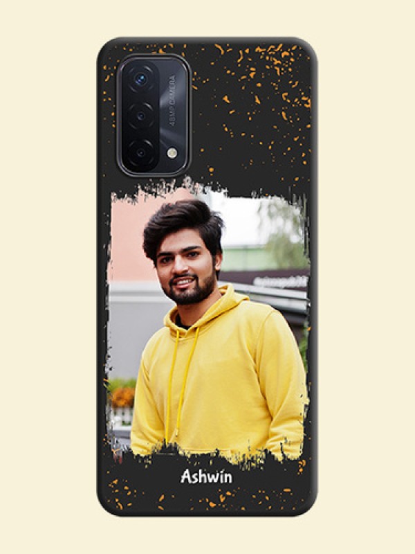 Spray Free Design on Photo on Space Black Soft Matte Phone Cover - Oppo A74 5G