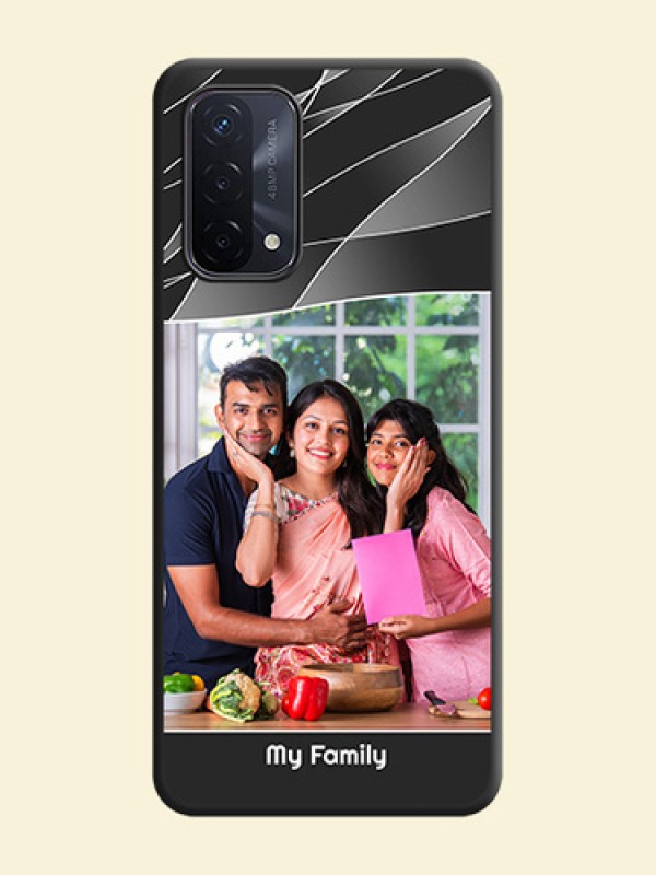 Mixed Wave Lines on Photo on Space Black Soft Matte Mobile Cover - Oppo A74 5G