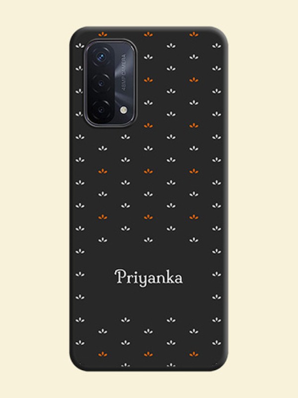 Simple Pattern With Custom Text On Space Black Personalized Soft Matte Phone Covers -Oppo A74 5G