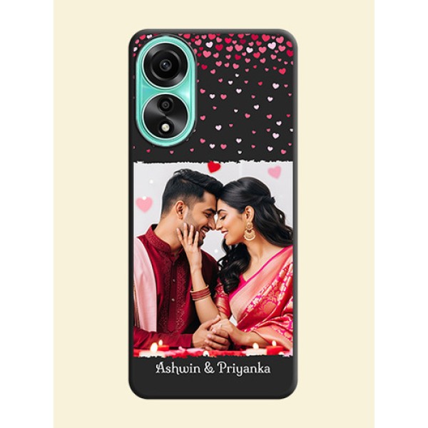 Fall in Love with Your Partner - Photo on Space Black Soft Matte Phone Cover - Oppo A78 4G Fall in Love with Your Partner - Photo on Space Black Soft Matte Phone Cover - Oppo A78 4G