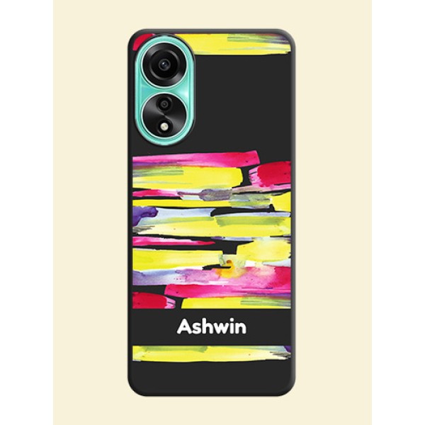 Brush Coloured on Space Black Personalized Soft Matte Phone Covers - Oppo A78 4G Brush Coloured on Space Black Personalized Soft Matte Phone Covers - Oppo A78 4G