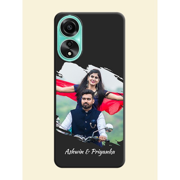 Grunge Brush Strokes - Photo on Space Black Soft Matte Back Cover - Oppo A78 4G Grunge Brush Strokes - Photo on Space Black Soft Matte Back Cover - Oppo A78 4G