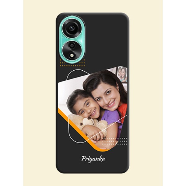 Yellow Triangle - Photo on Space Black Soft Matte Phone Cover - Oppo A78 4G Yellow Triangle - Photo on Space Black Soft Matte Phone Cover - Oppo A78 4G