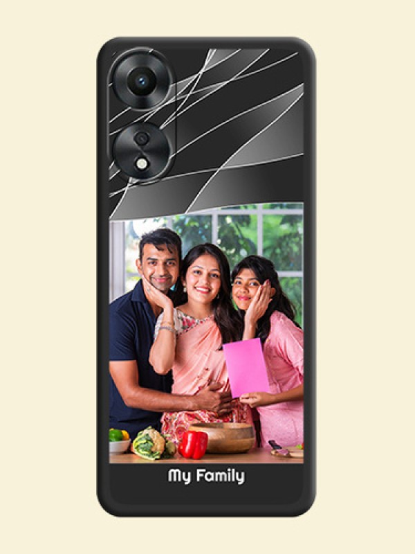 Mixed Wave Lines on Photo on Space Black Soft Matte Mobile Cover - Oppo A78 5G