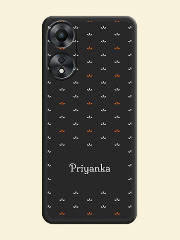 Simple Pattern With Custom Text On Space Black Personalized Soft Matte Phone Covers -Oppo A78 5G